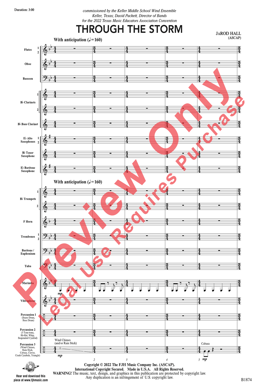 Through the Storm Through the Storm Concert Band scores gallery preview page 3