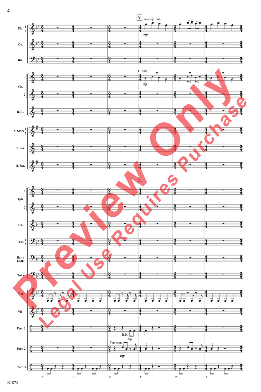 Through the Storm Through the Storm Concert Band scores gallery preview page 4
