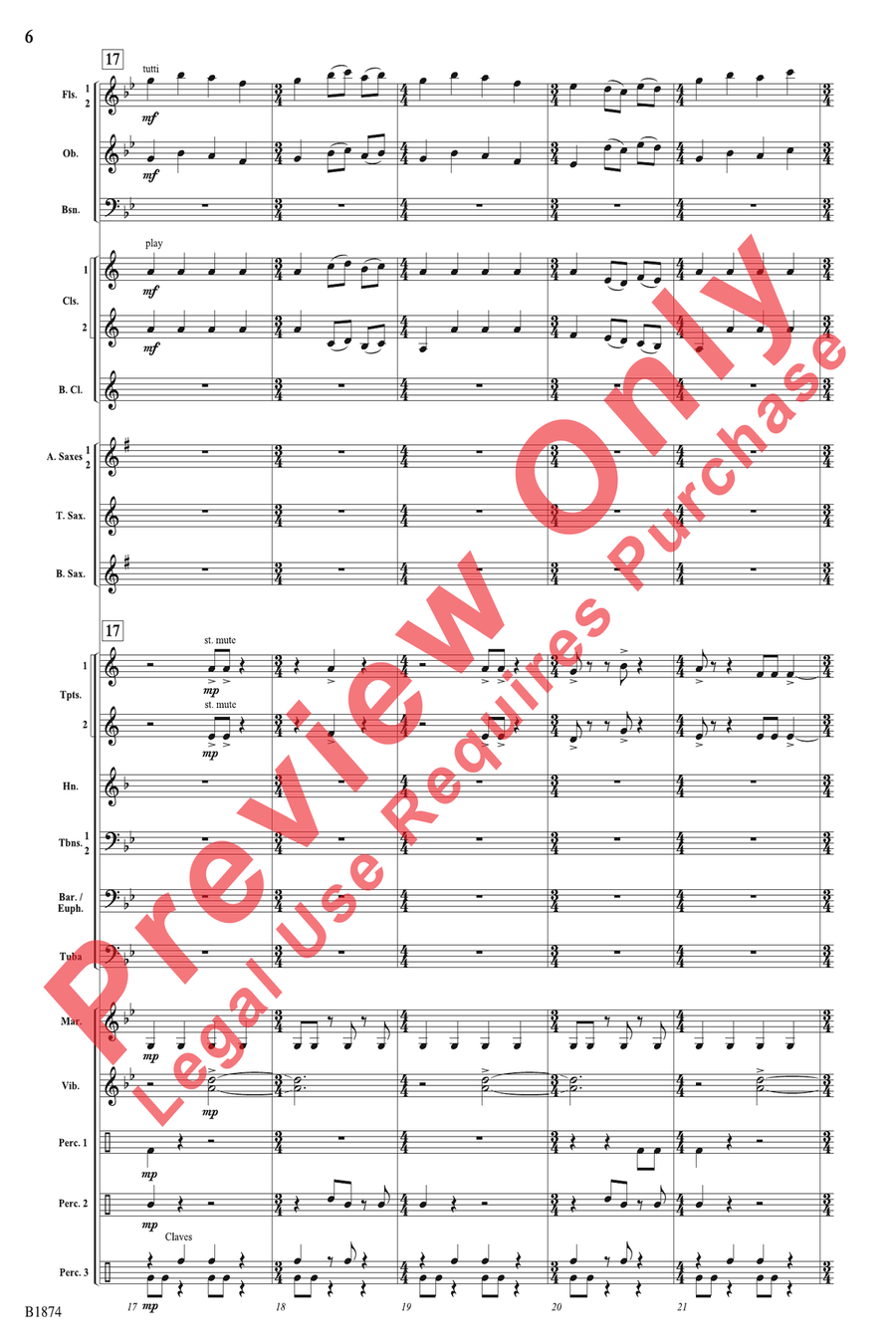 Through the Storm Through the Storm Concert Band scores gallery preview page 6