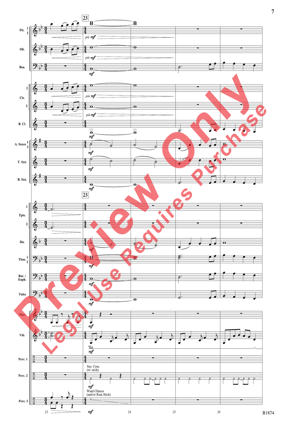 Through the Storm Through the Storm Concert Band scores gallery preview page 7