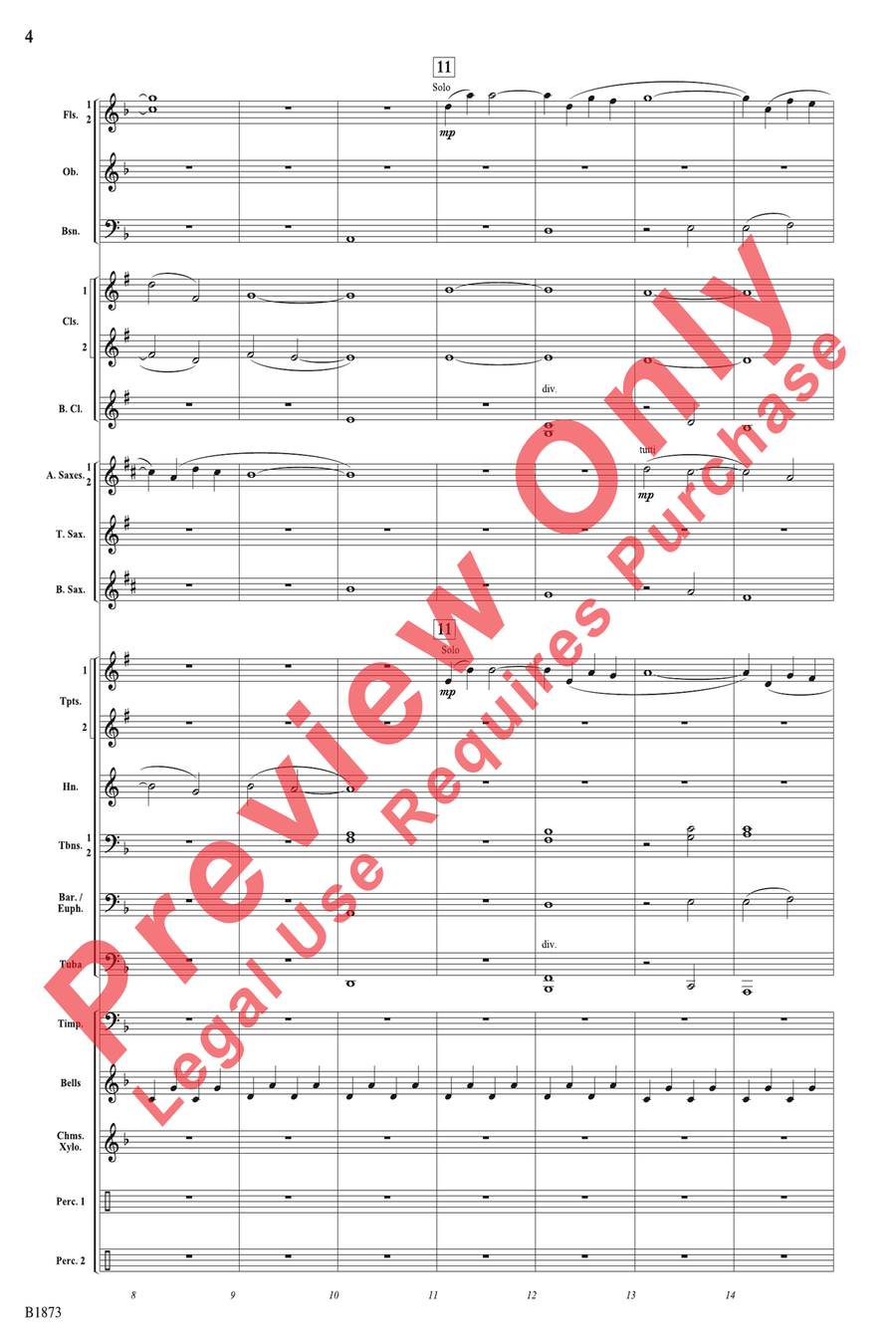 Evergreen Escapades Evergreen Escapades Concert Band scores gallery preview page 4
