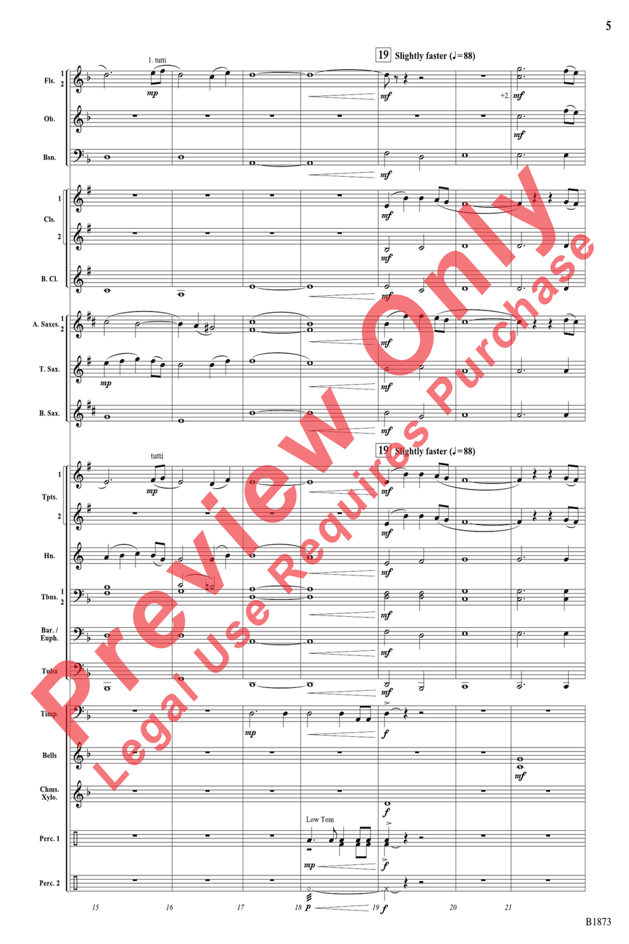 Evergreen Escapades Evergreen Escapades Concert Band scores gallery preview page 5