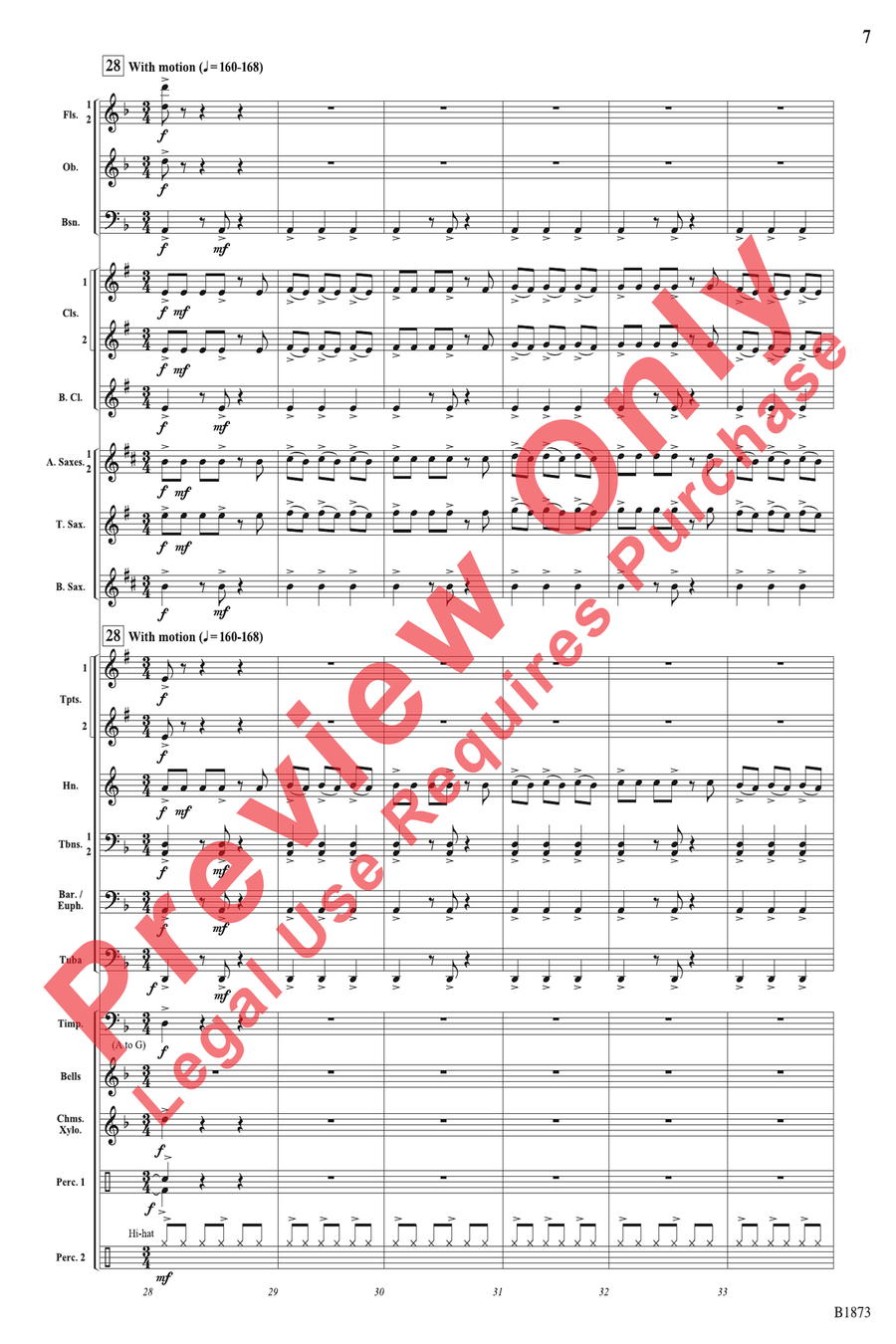 Evergreen Escapades Evergreen Escapades Concert Band scores gallery preview page 7