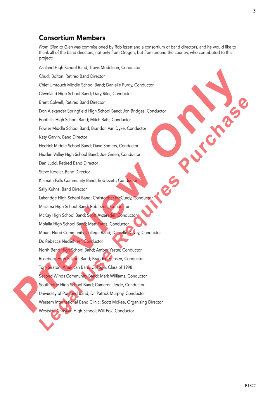 From Glen to Glen From Glen to Glen Concert Band scores gallery preview page 3