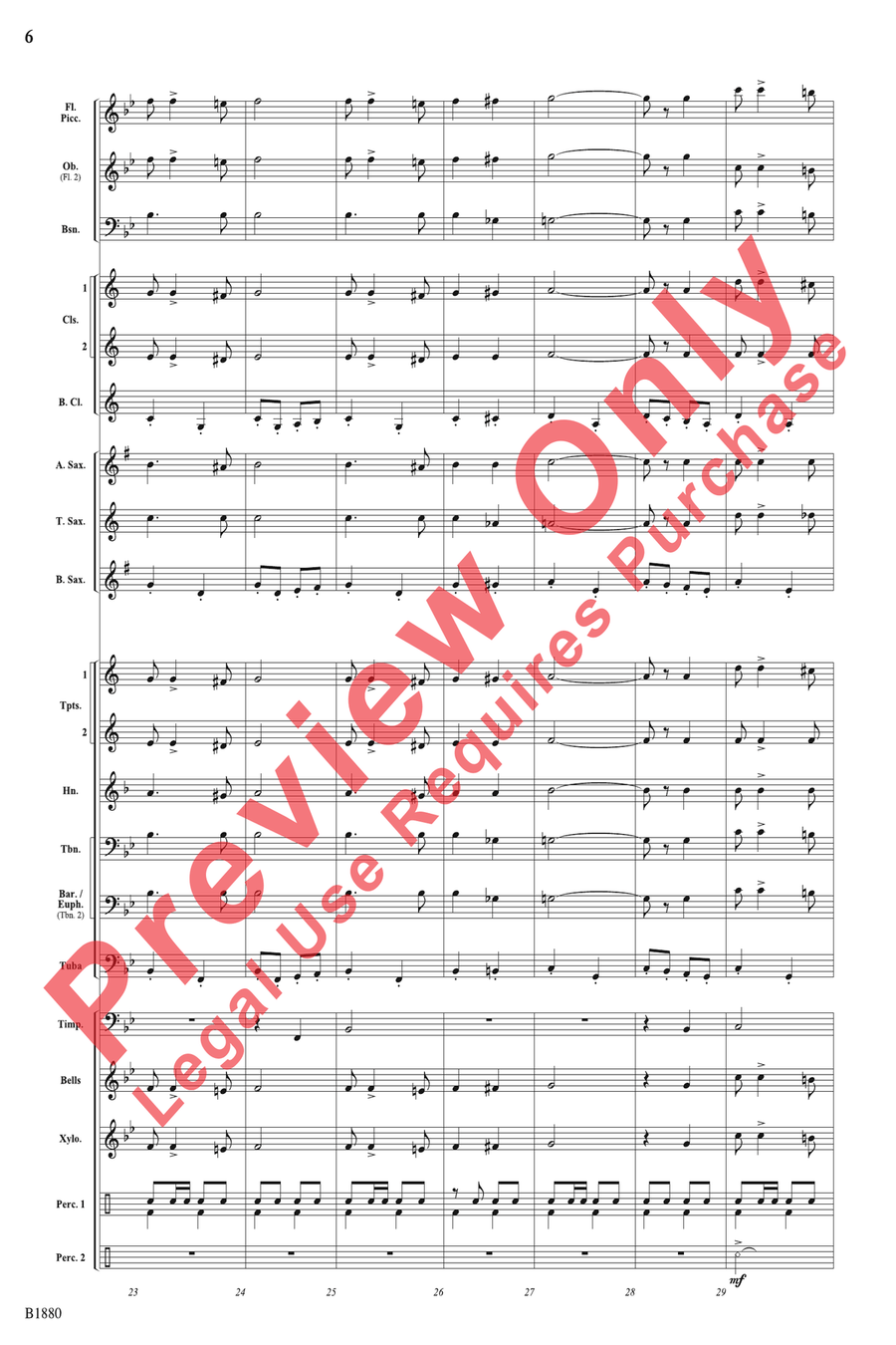 March Wunderbar March Wunderbar Concert Band scores gallery preview page 6