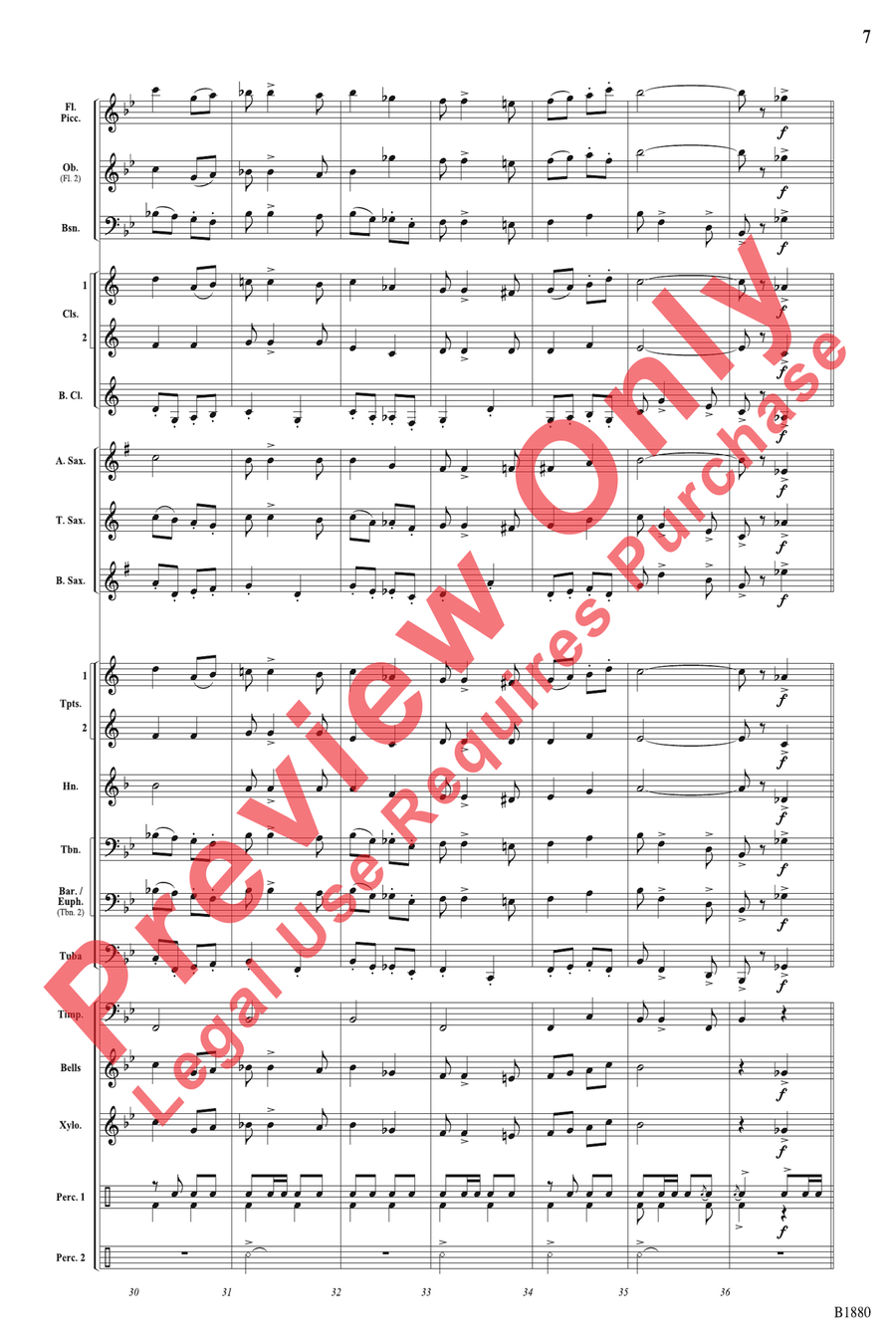 March Wunderbar March Wunderbar Concert Band scores gallery preview page 7