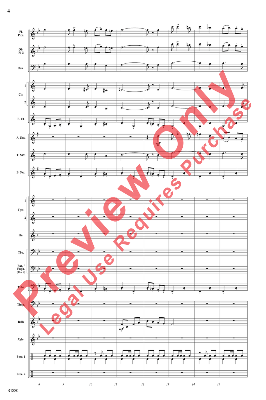 March Wunderbar March Wunderbar Concert Band scores gallery preview page 4
