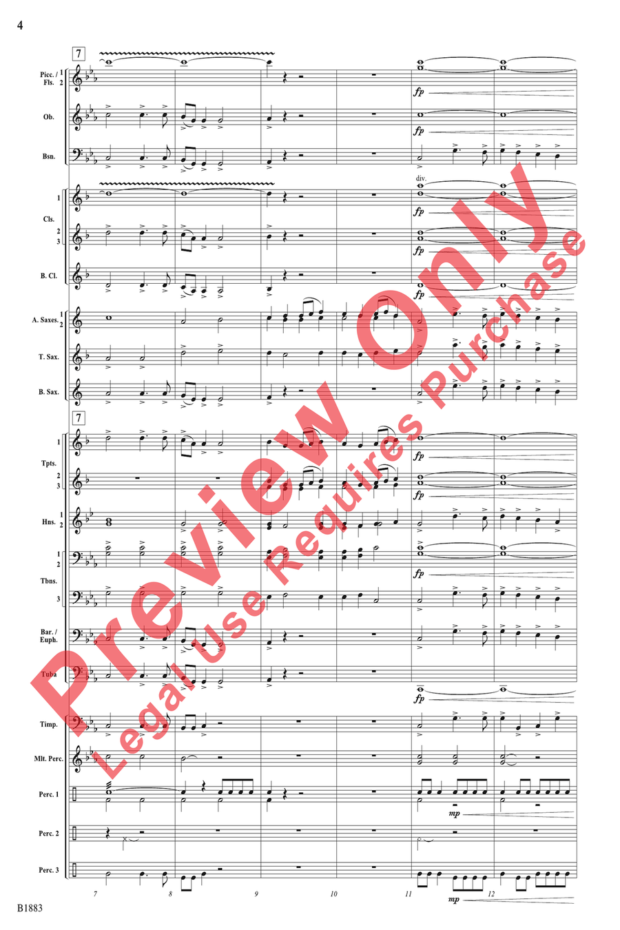 The Wellerman Come The Wellerman Come Concert Band scores gallery preview page 4