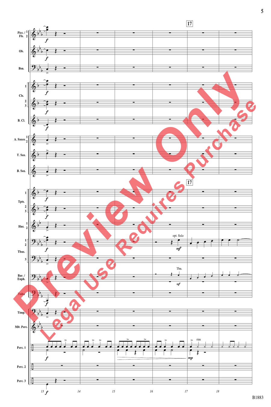 The Wellerman Come The Wellerman Come Concert Band scores gallery preview page 5