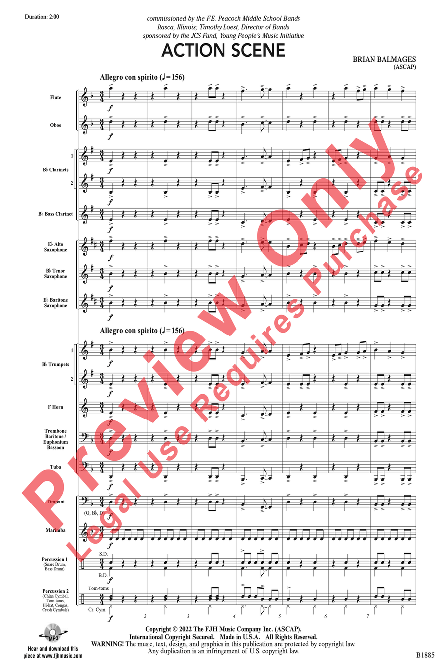Action Scene Action Scene Concert Band scores gallery preview page 3