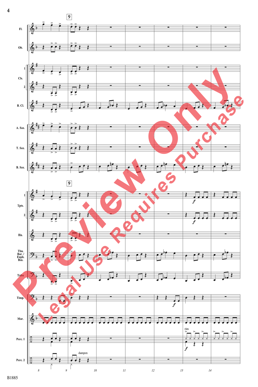 Action Scene Action Scene Concert Band scores gallery preview page 4