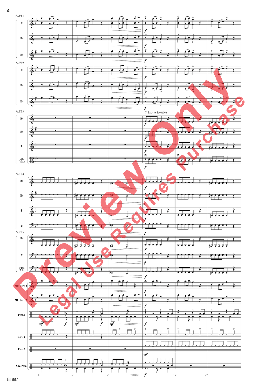 Bell Carol Rock Bell Carol Rock Concert Band scores gallery preview page 4