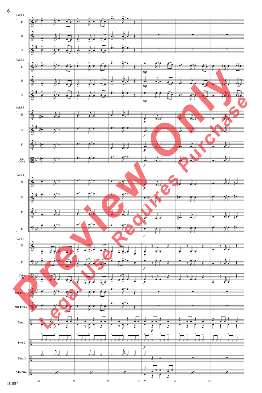 Bell Carol Rock Bell Carol Rock Concert Band scores gallery preview page 6