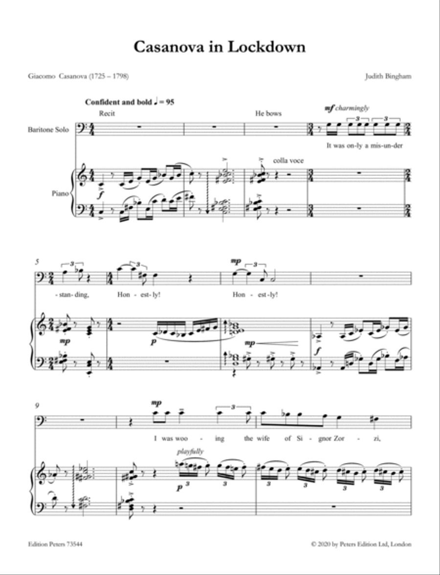Casanova in Lockdown Voice Solo scores gallery preview page 2