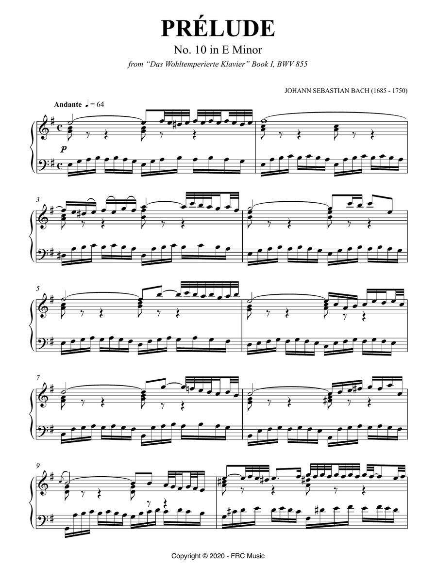 Prelude BWV 855: 1. Prelude No. 10 in E minor - As played By Víkingur Ólafsson Prelude BWV 855: 1. Prelude No. 10 in E minor - As played By Víkingur Ólafsson Piano Method scores gallery preview page 3
