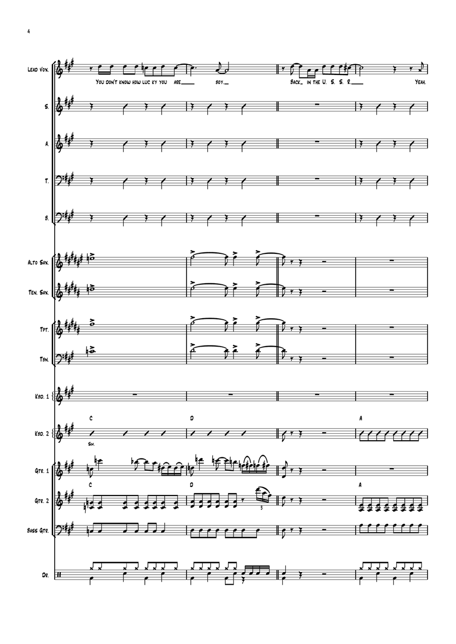 Back In The Ussr Large Ensemble scores gallery preview page 4