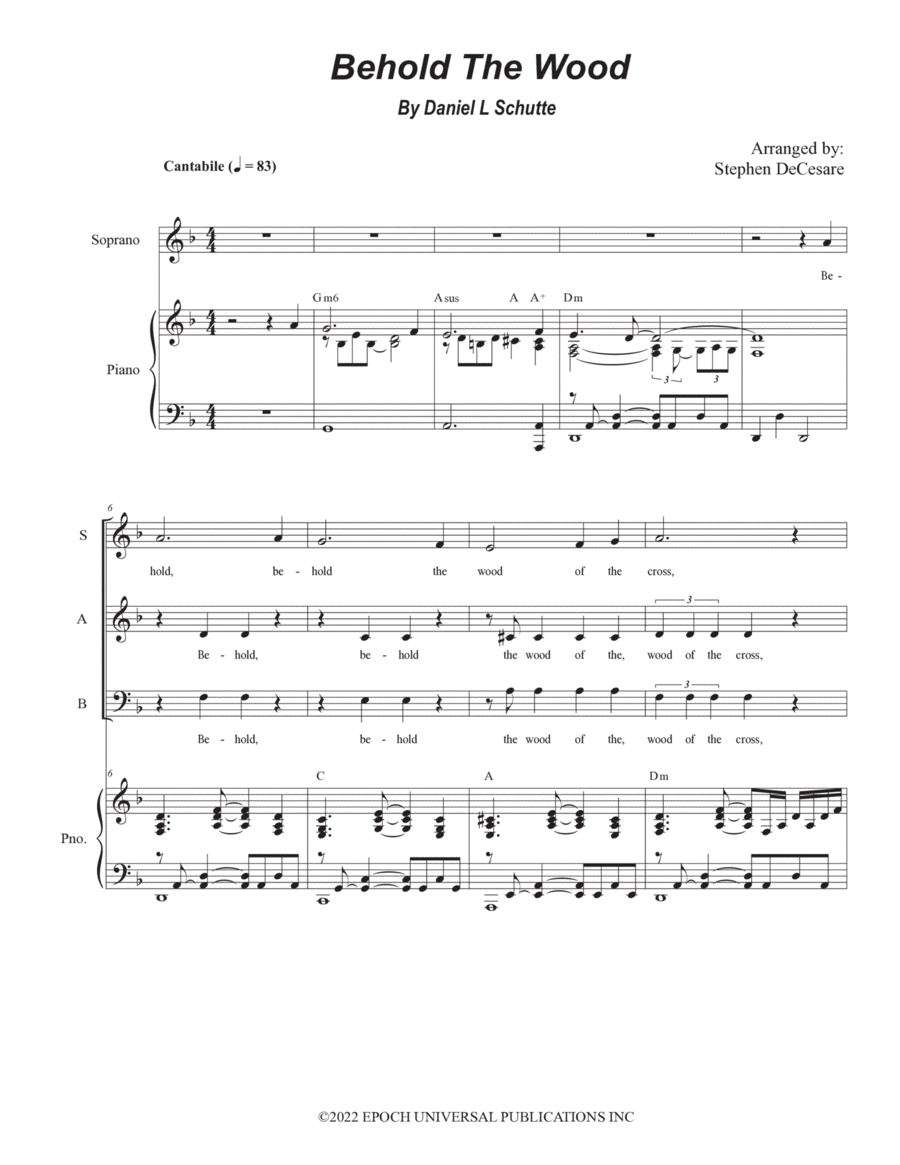 Behold The Wood Voice scores gallery preview page 1