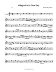 Allegro For A New Day (Opus 587) Treble Solo
