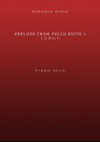 Prelude from Cello Suite BWV 1007 – Bach (Piano, left hand)