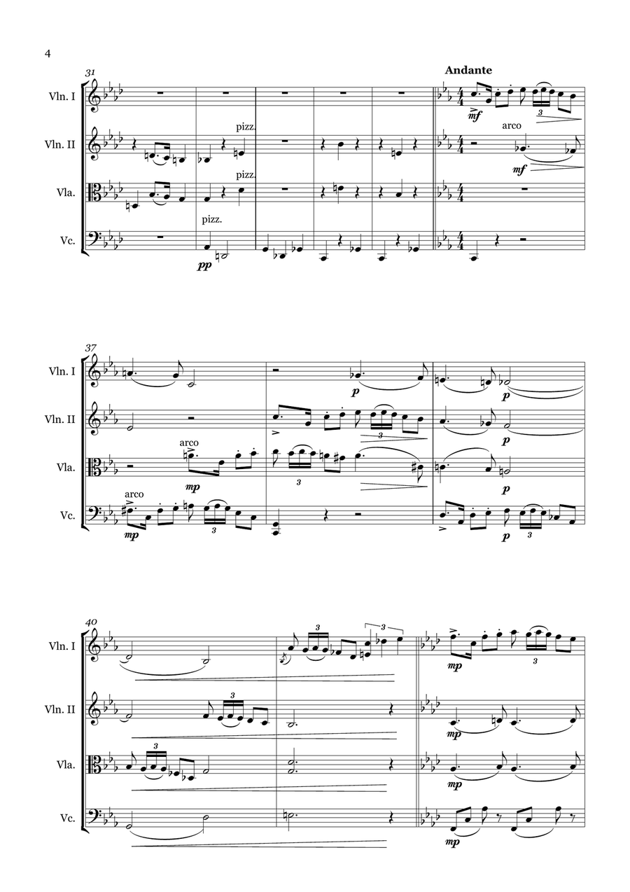 Hungarian Dance Hungarian Dance String Quartet scores gallery preview page 4