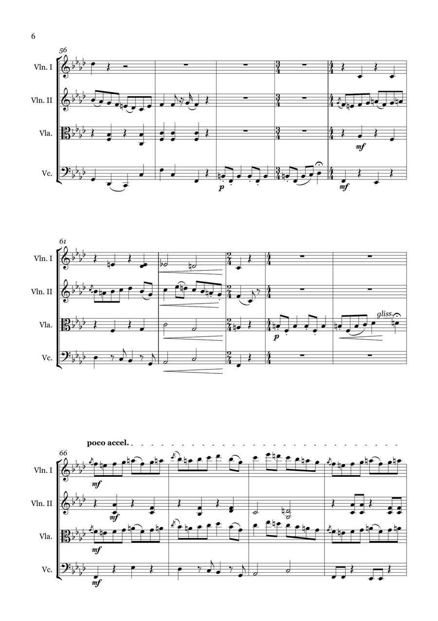 Hungarian Dance Hungarian Dance String Quartet scores gallery preview page 6