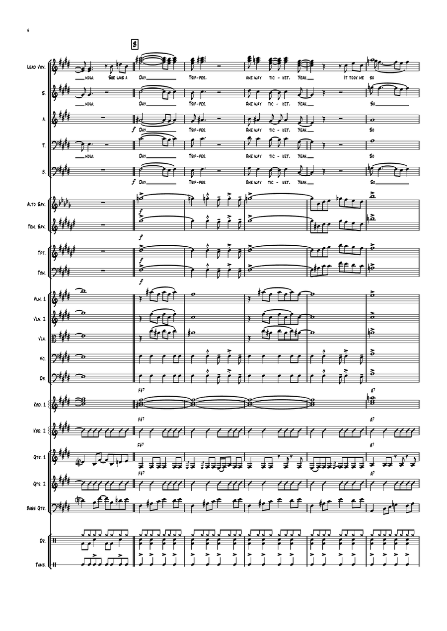 Day Tripper Large Ensemble scores gallery preview page 4
