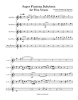 Super Flumina Babylonis for Five Voices (Low Flute Quintet)