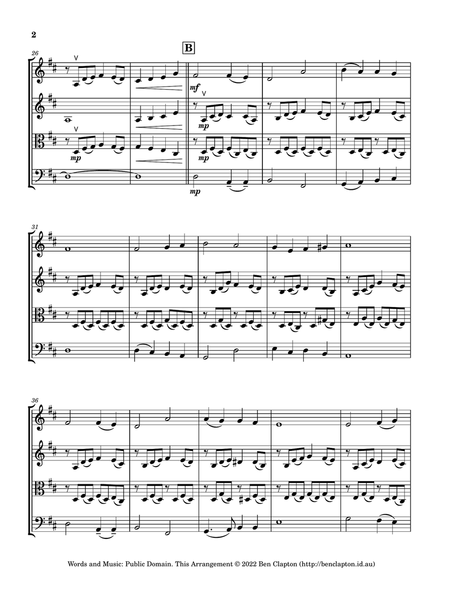 Abide with Me String Quartet scores gallery preview page 2