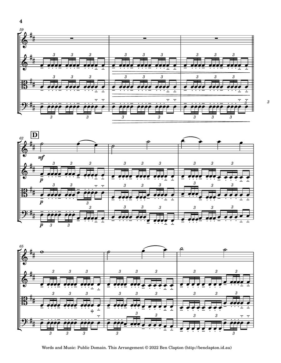 Abide with Me String Quartet scores gallery preview page 4