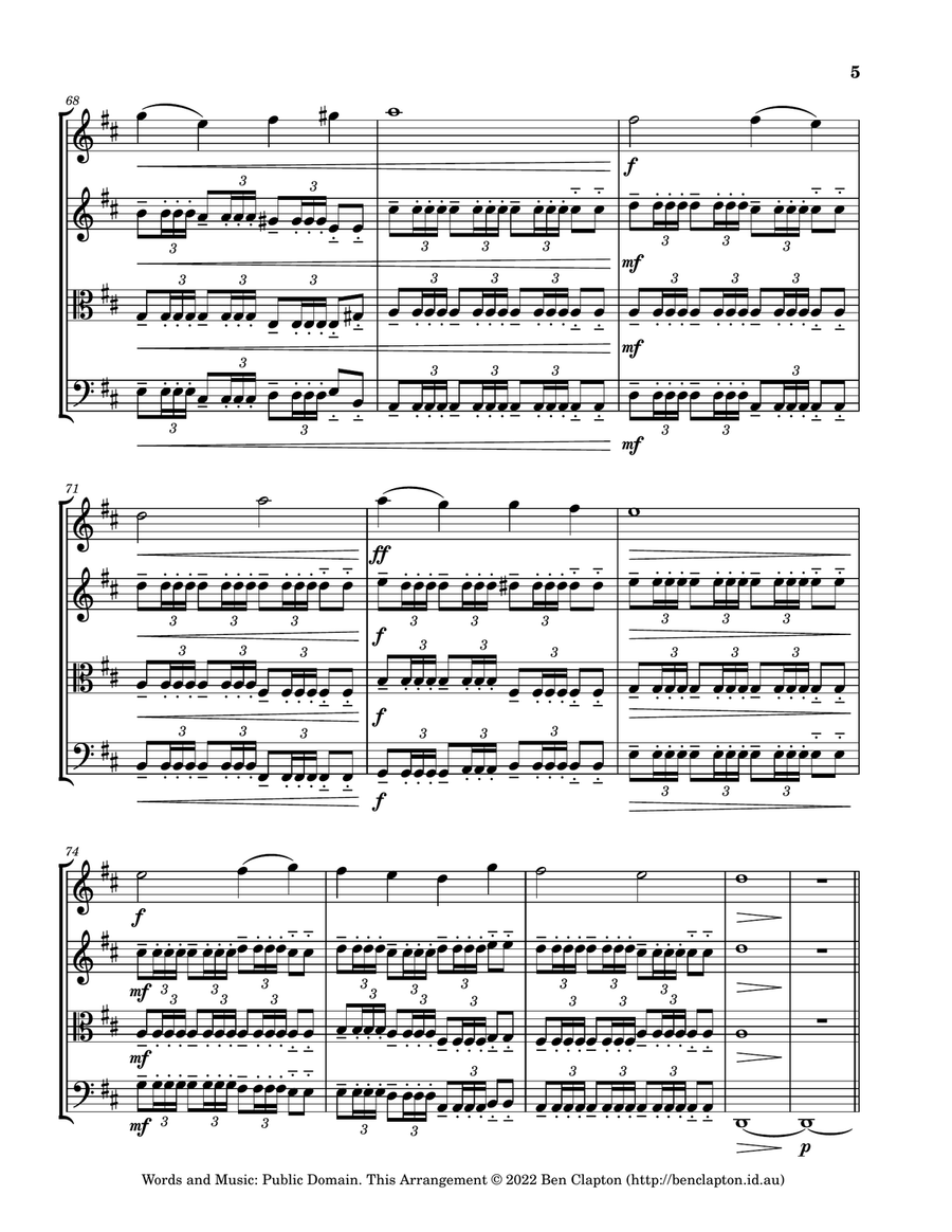 Abide with Me String Quartet scores gallery preview page 5
