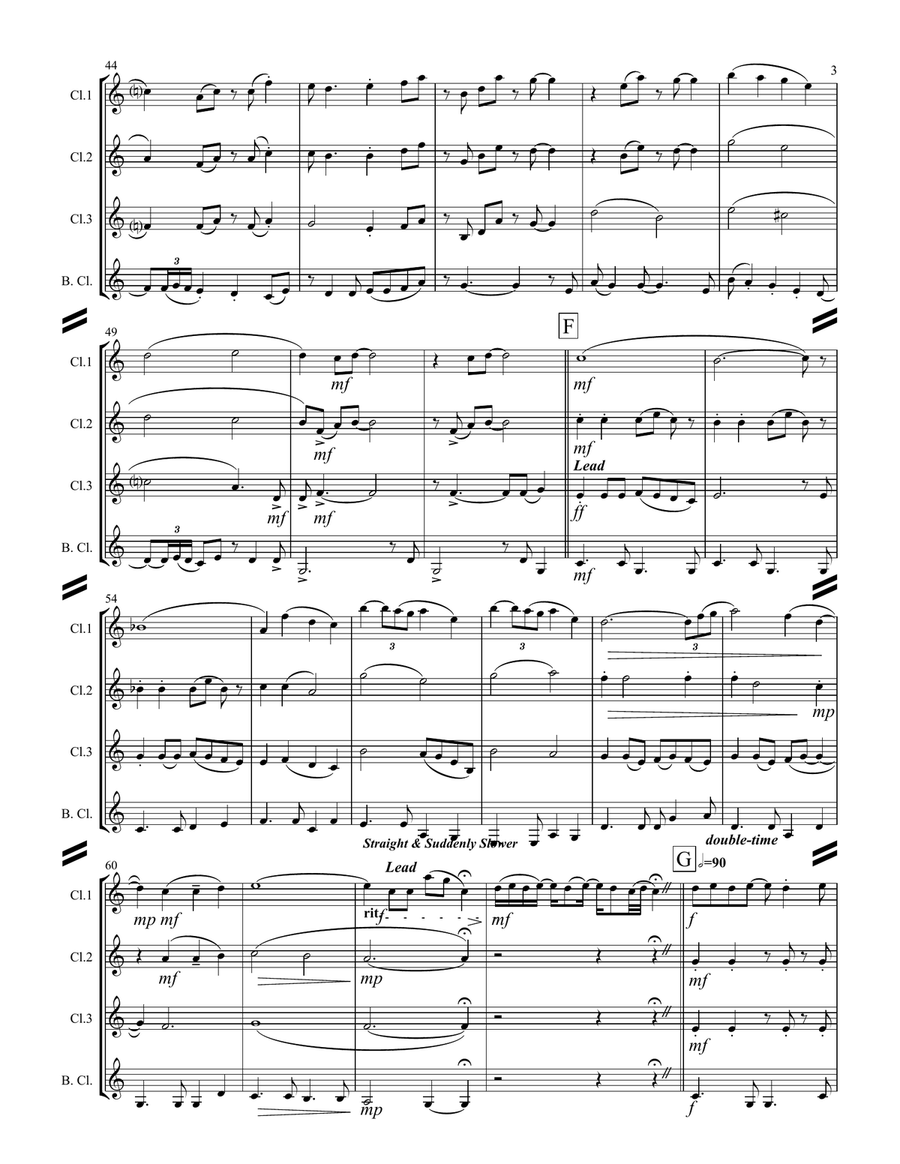 Raindrops Keep Fallin' On My Head Woodwind Ensemble scores gallery preview page 4