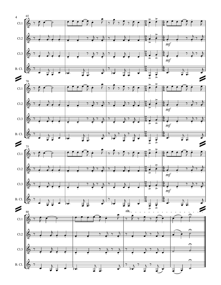 Raindrops Keep Fallin' On My Head Woodwind Ensemble scores gallery preview page 5