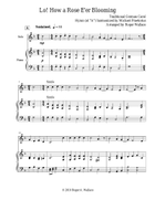 Lo! How a Rose E'er Blooming Flute Solo scores gallery preview page 3