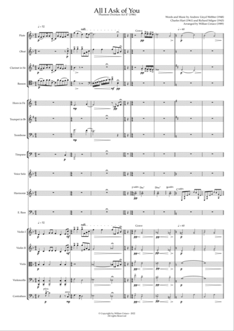 All I Ask Of You Full Orchestra scores gallery preview page 2