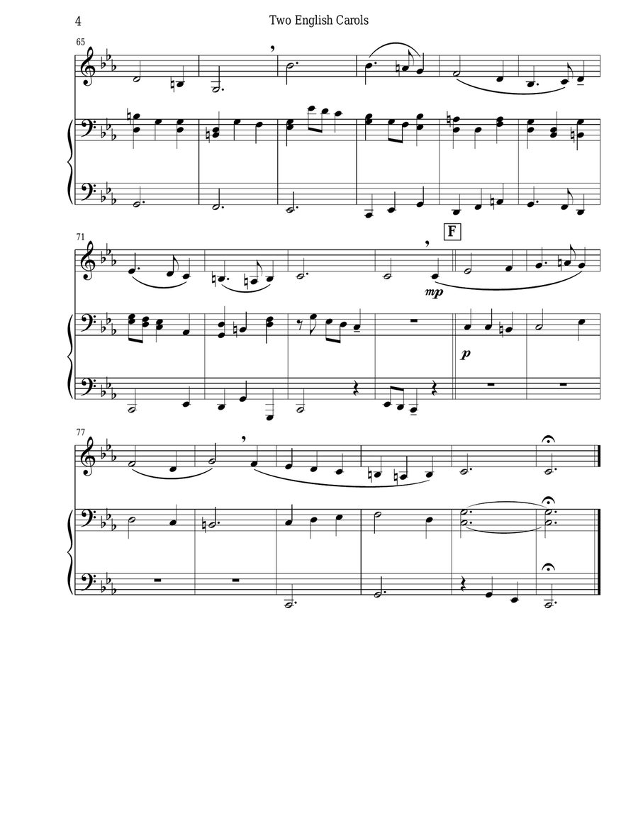 Two English Carols (Coventry Carol; What Child Is This?) Tenor Saxophone scores gallery preview page 6