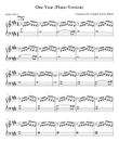 One Year (Piano Version)