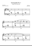 Gymnopédie No. 1 Large Print Piano Solo