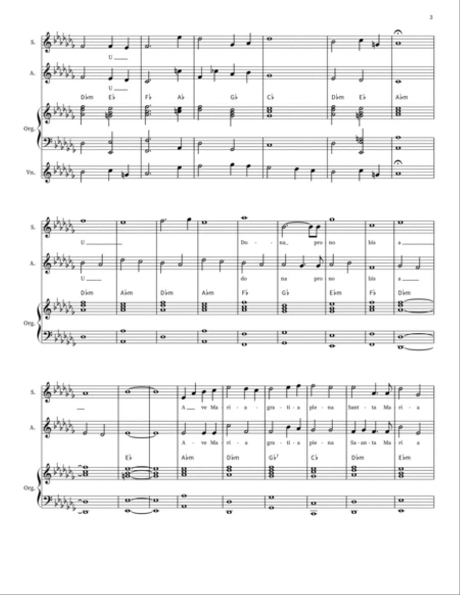 Ave Maria SSA scores gallery preview page 3