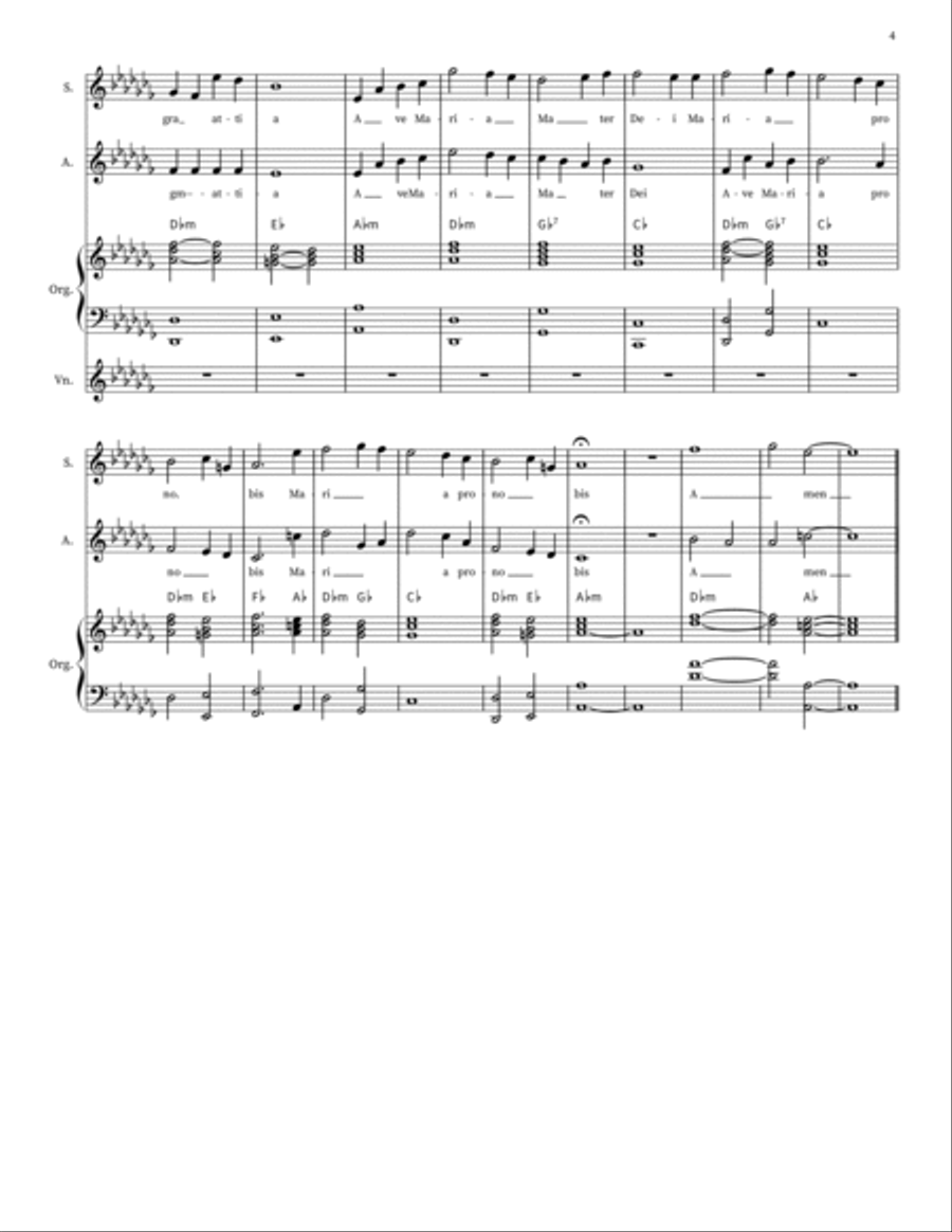 Ave Maria SSA scores gallery preview page 4