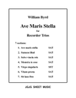 Ave Maris Stella for SAT Recorder Trios