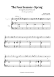 Vivaldi, Spring (The Four Seasons) — Trumpet and Easy Piano, Score and Parts