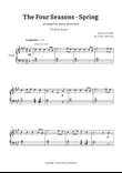 Vivaldi, Spring (The Four Seasons) | A Major — Easy Piano.