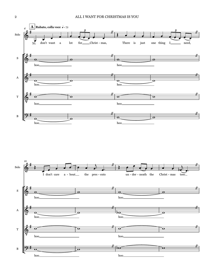 All I Want For Christmas Is You Choir scores gallery preview page 2