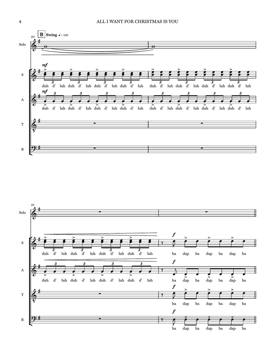 All I Want For Christmas Is You Choir scores gallery preview page 4
