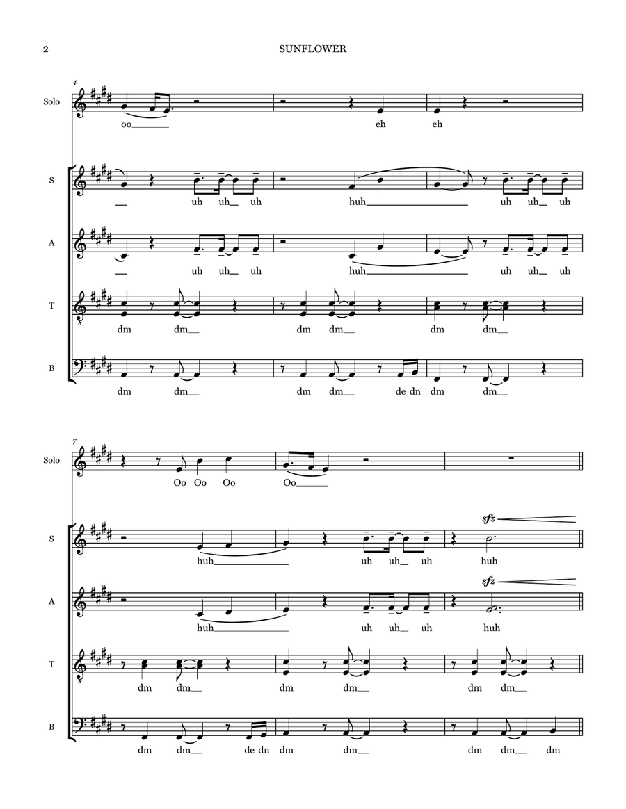 Sunflower Sunflower Choir scores gallery preview page 2