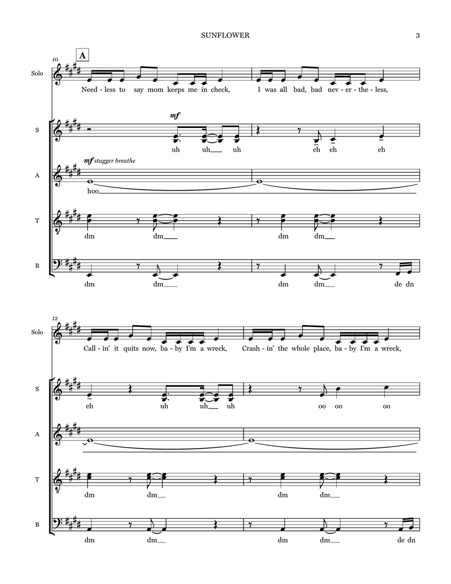 Sunflower Sunflower Choir scores gallery preview page 3