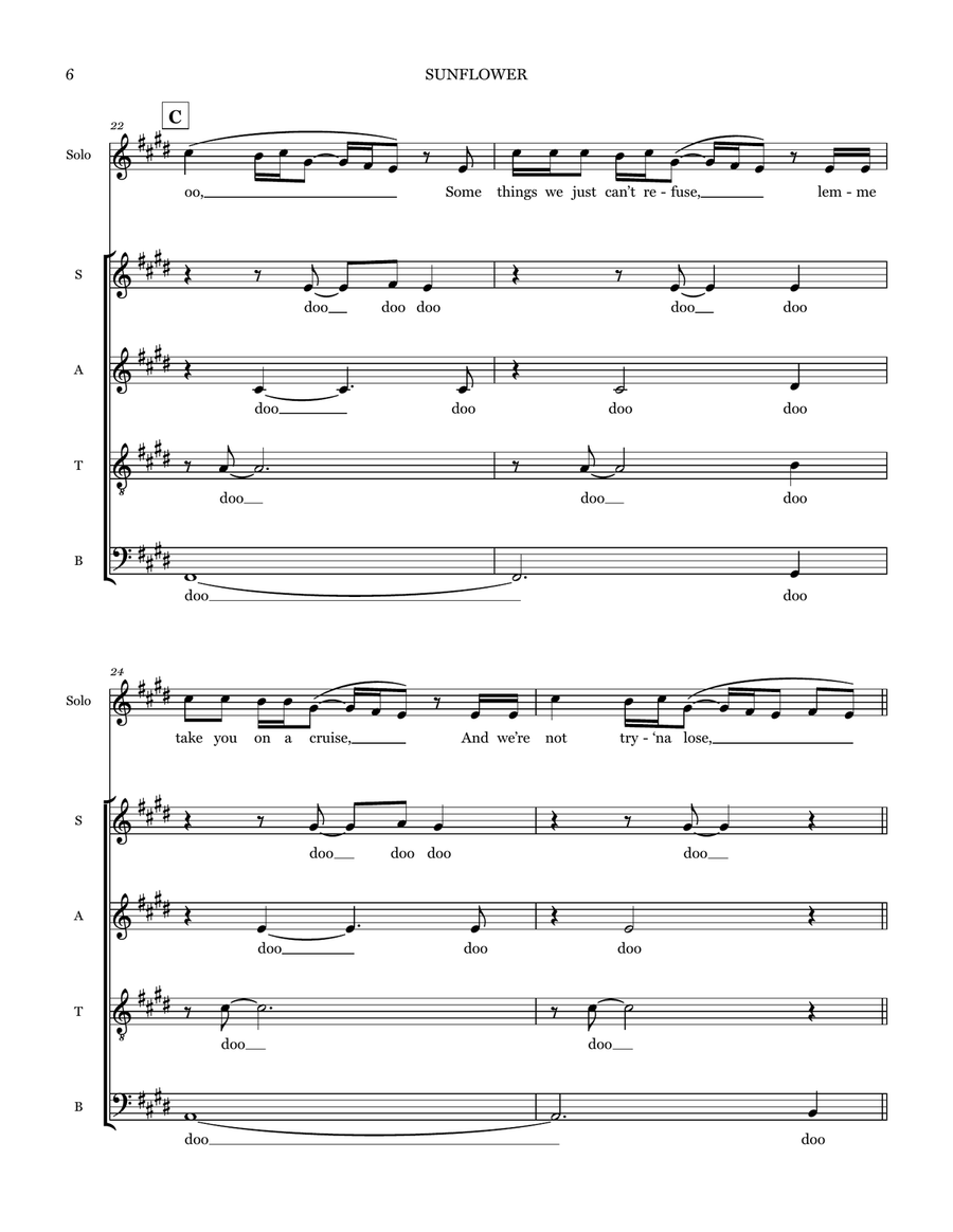 Sunflower Sunflower Choir scores gallery preview page 6