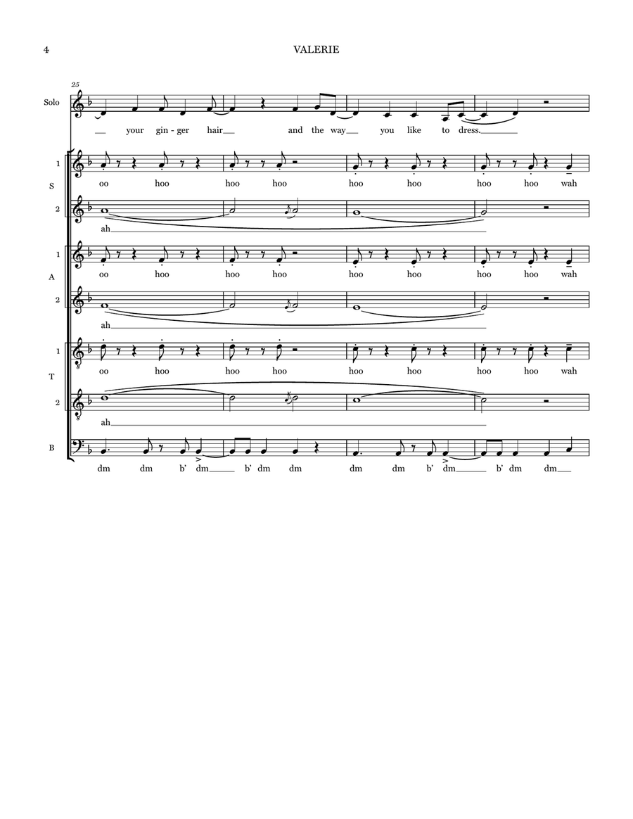 Valerie Valerie Choir scores gallery preview page 4