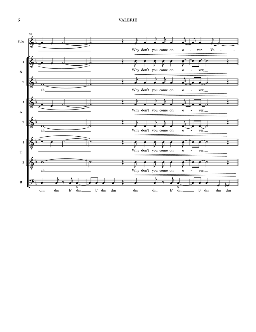 Valerie Valerie Choir scores gallery preview page 6
