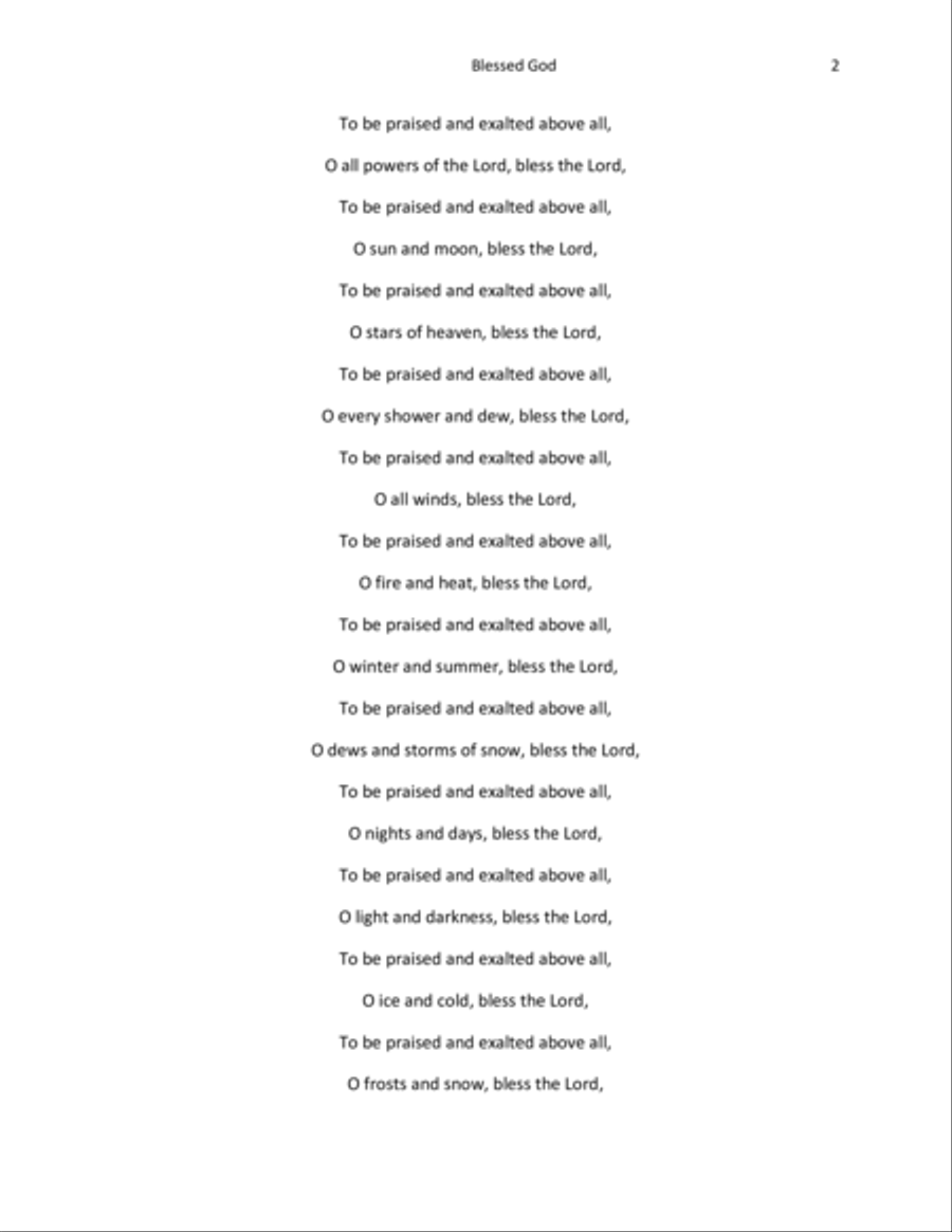 Blessed God Piano scores gallery preview page 2